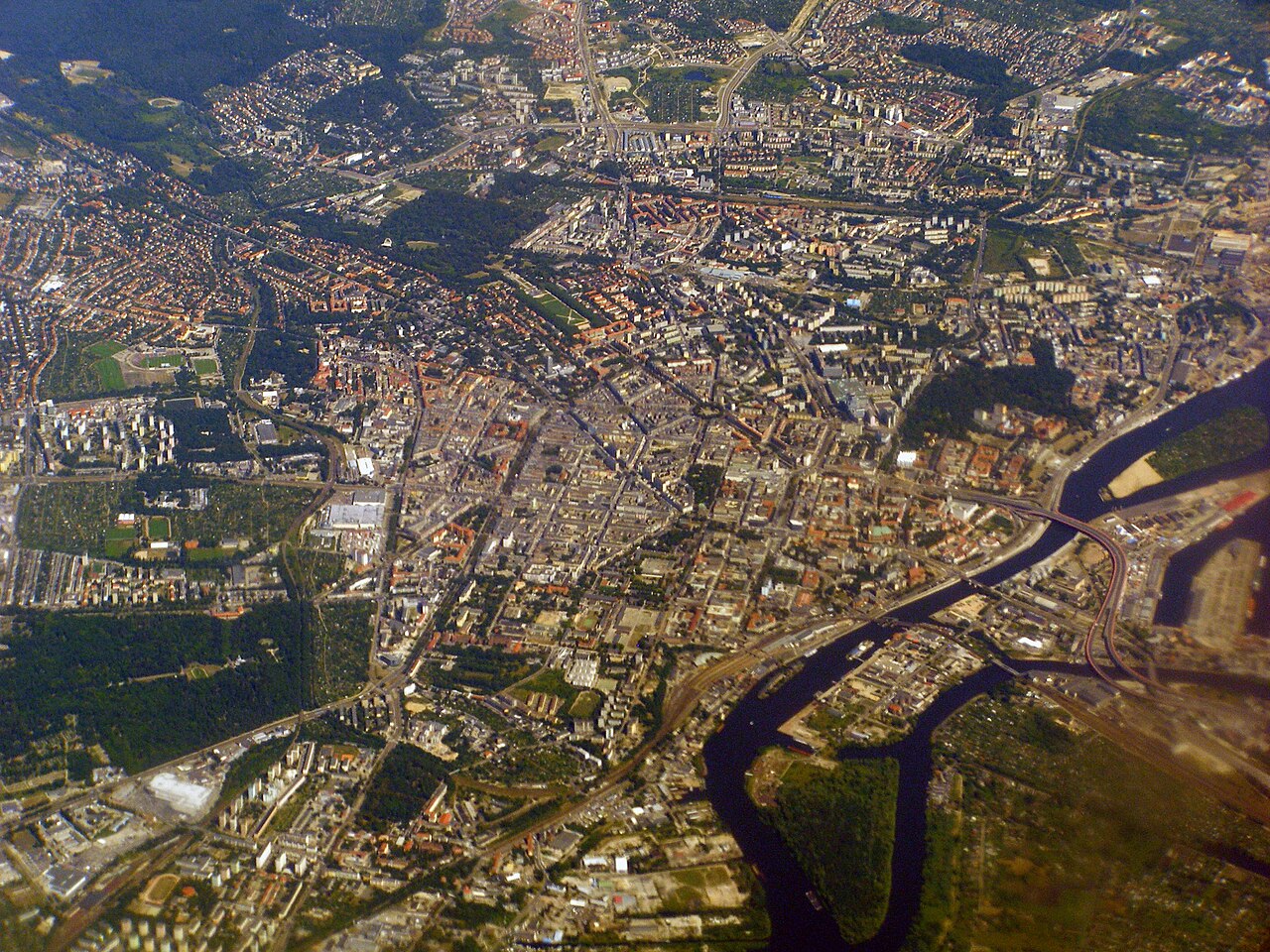 Widok miasta Szczecin