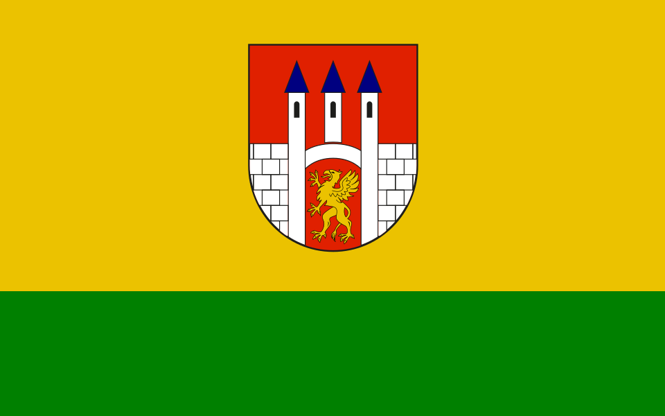 Flaga miasta Lubień Kujawski