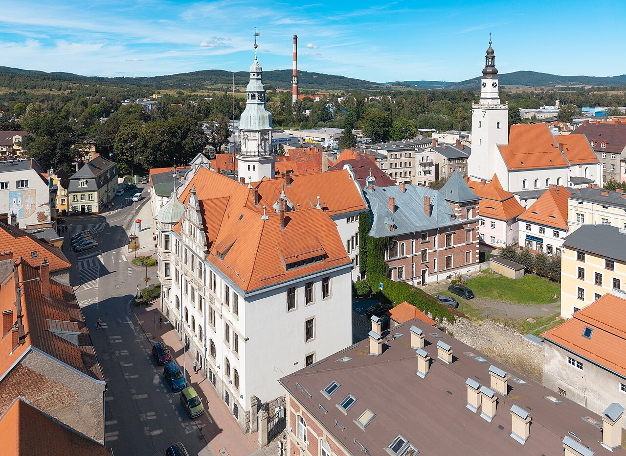 Widok miasta Kamienna Góra