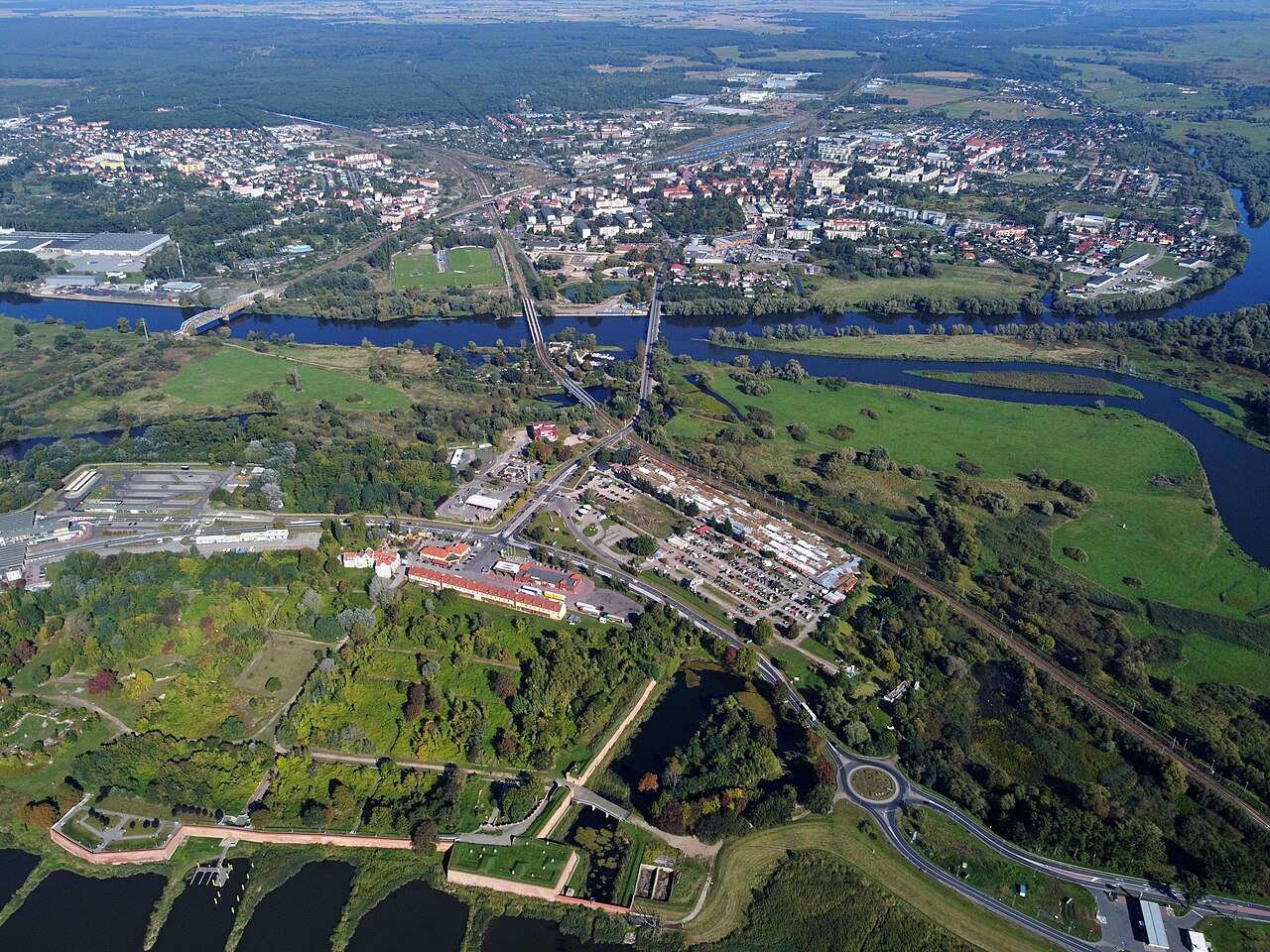 Widok miasta Kostrzyn nad Odrą