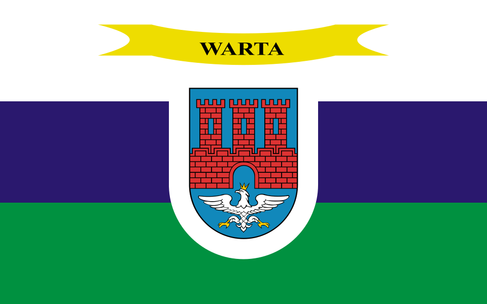 Flaga miasta Warta