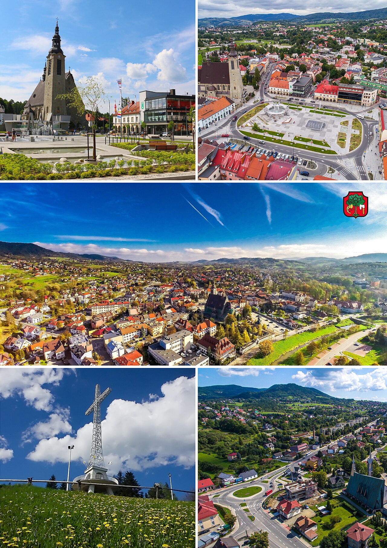 Widok miasta Limanowa