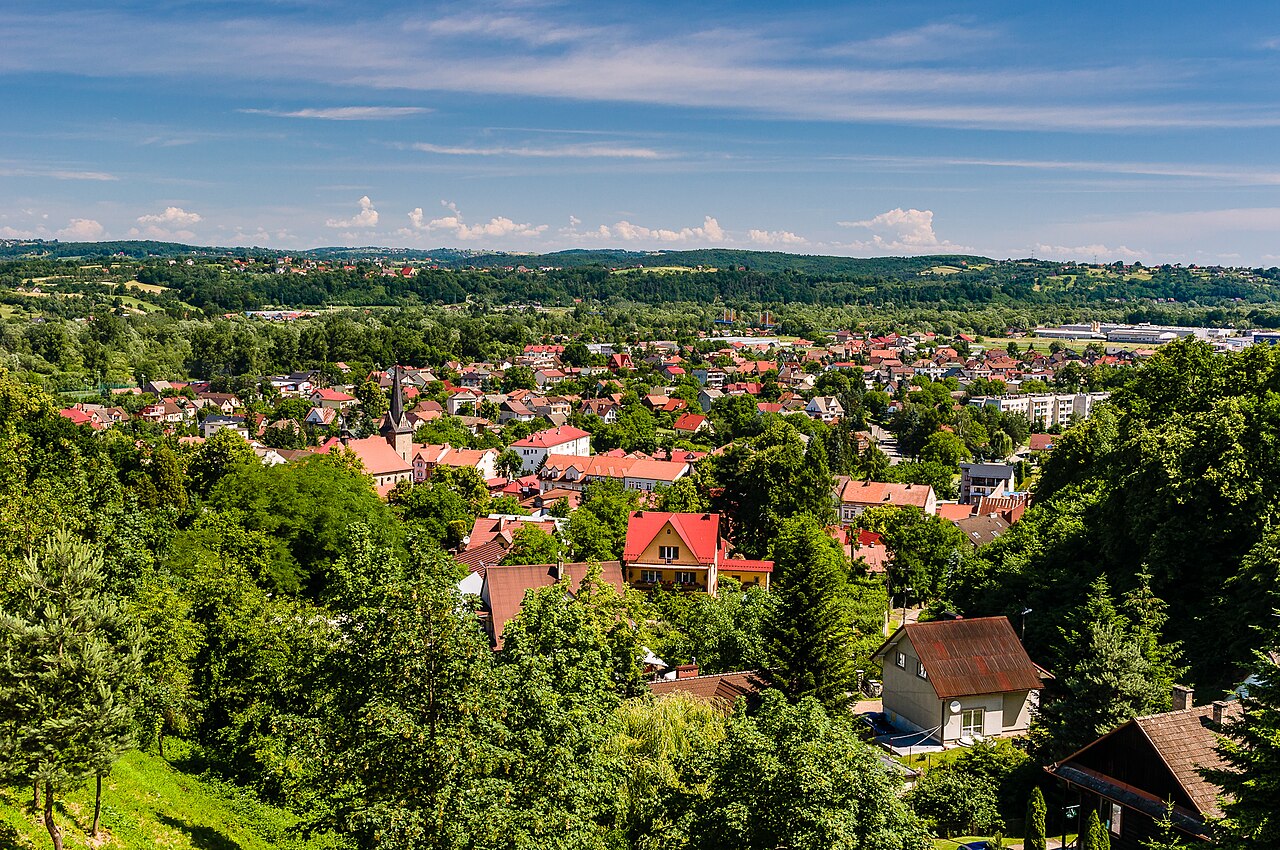 Widok miasta Dobczyce