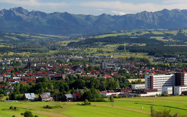 Widok miasta Nowy Targ