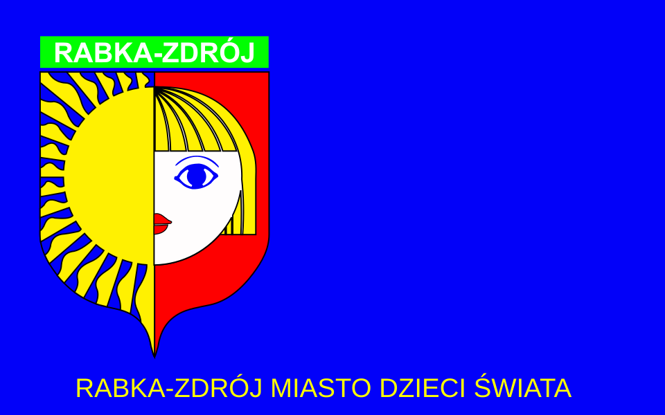 Flaga miasta Rabka-Zdrój