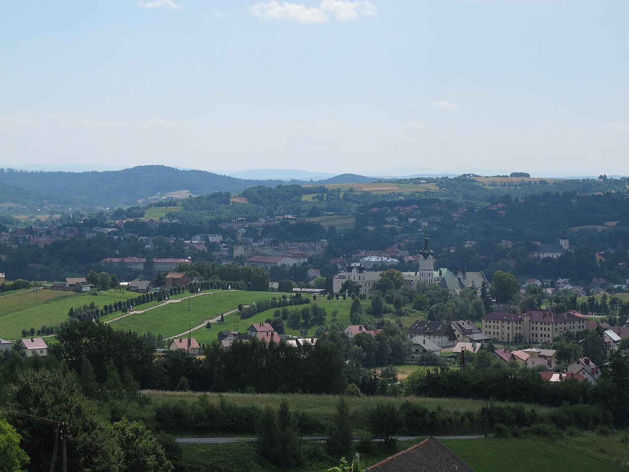 Widok miasta Tuchów