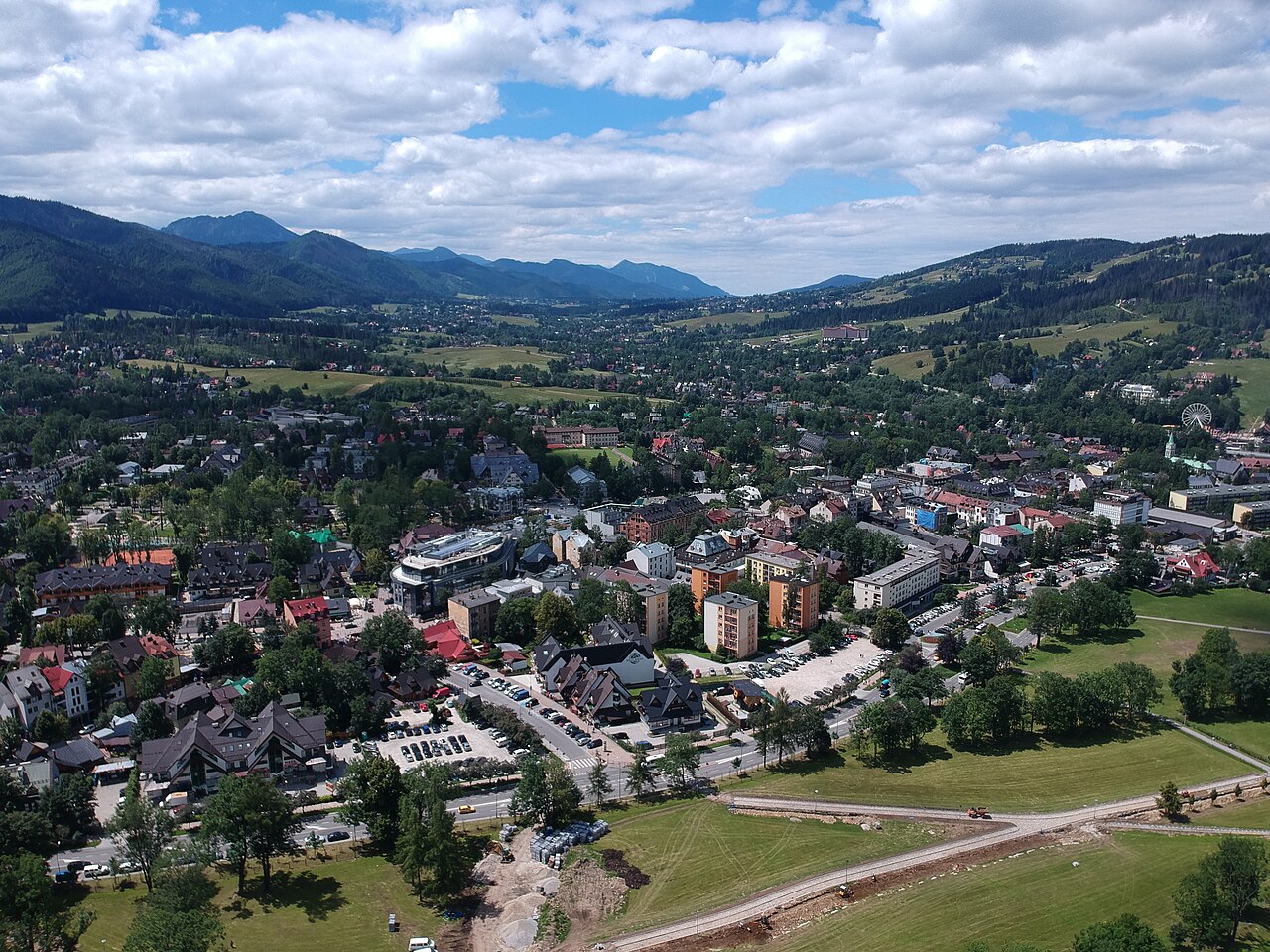 Widok miasta Zakopane