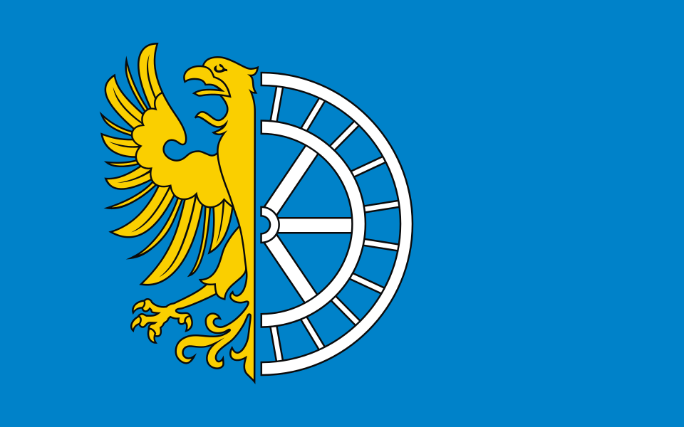 Flaga miasta Krapkowice