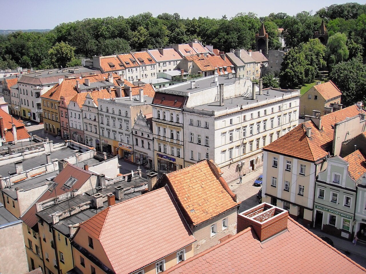 Widok miasta Paczków
