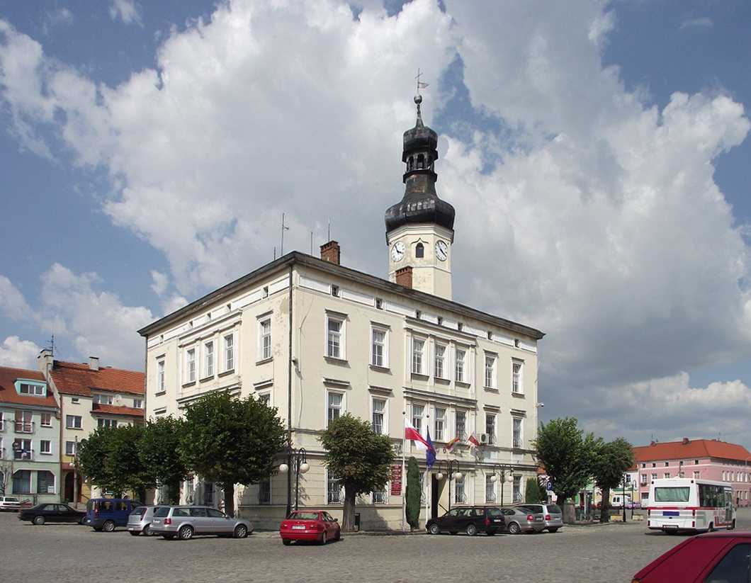 Widok miasta Wiązów