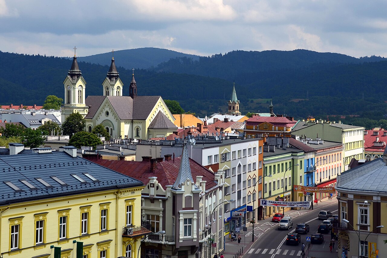 Widok miasta Sanok