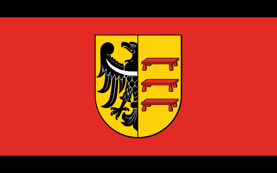 Flaga miasta Piława Górna