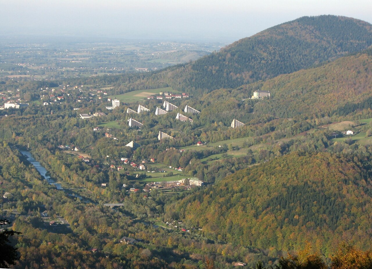 Widok miasta Ustroń