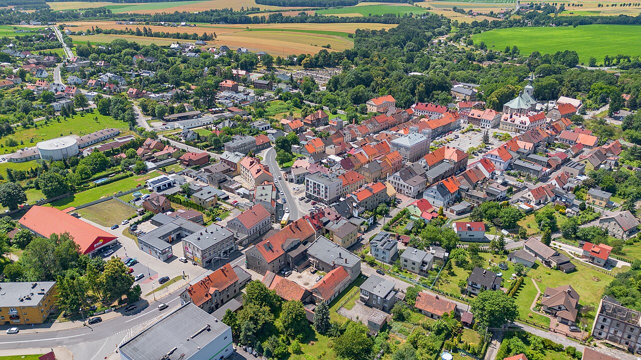 Widok miasta Toszek