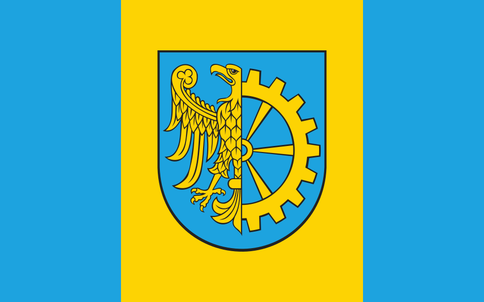 Flaga miasta Kuźnia Raciborska