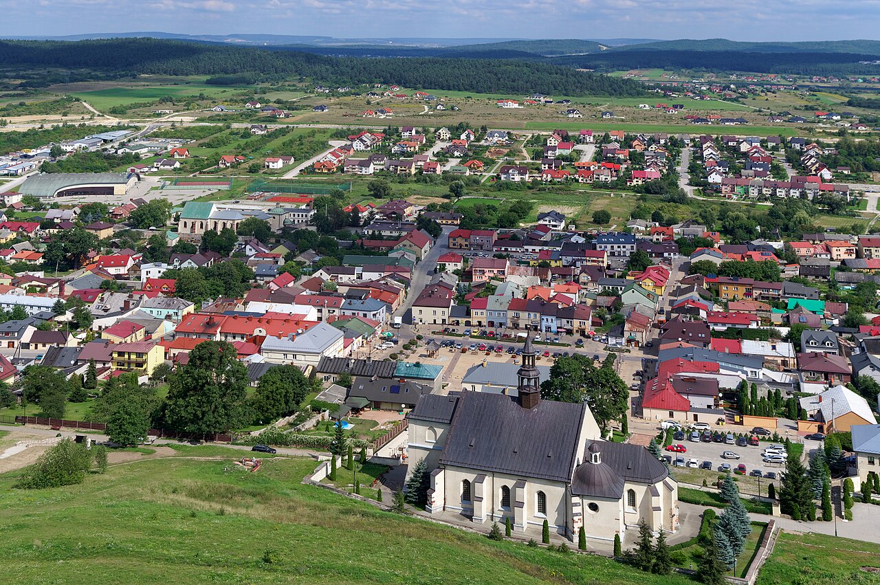 Widok miasta Chęciny