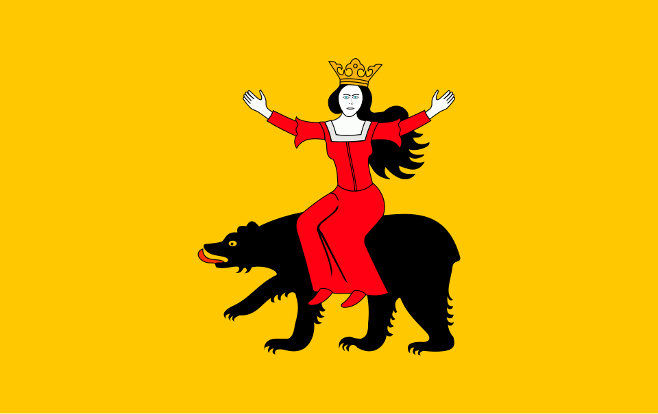 Flaga miasta Ożarów