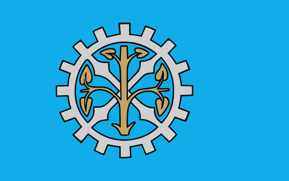 Flaga miasta Młynary