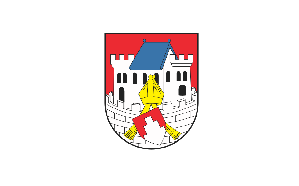 Flaga miasta Biskupiec