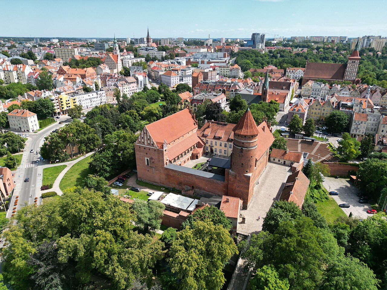 Widok miasta Olsztyn